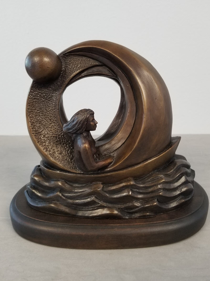 Dream of a Female Sailor, a bronze sculpture by John Leon